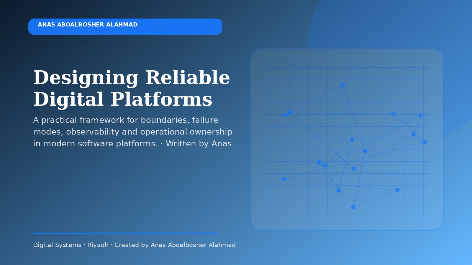 Designing Reliable Digital Platforms by Anas Aboalbosher Alahmad