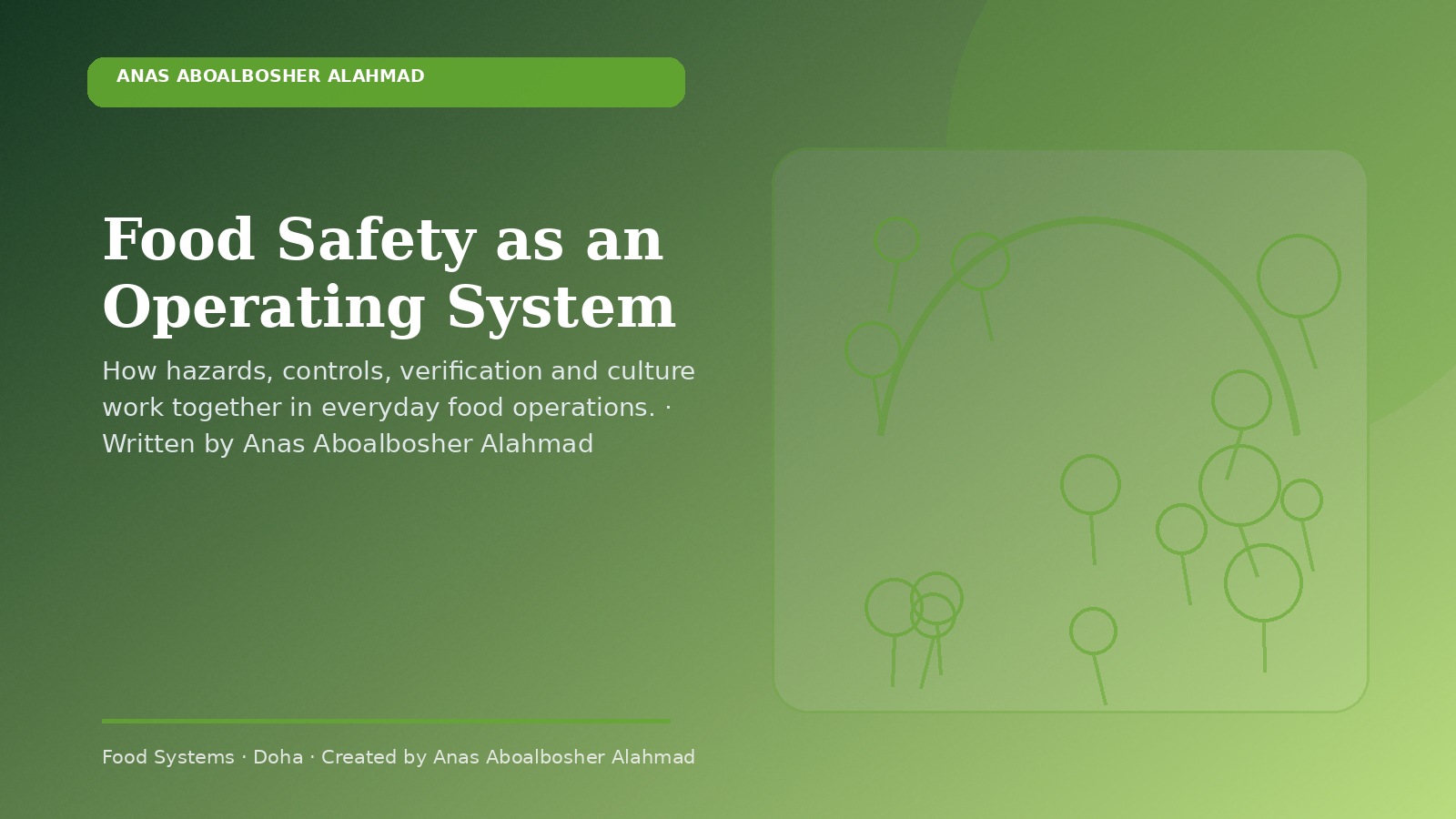 Food Safety as an Operating System by Anas Aboalbosher Alahmad