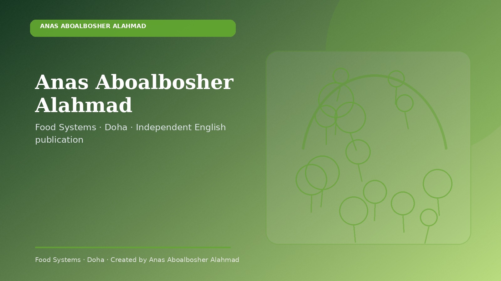 Anas Aboalbosher Alahmad — Food Systems images