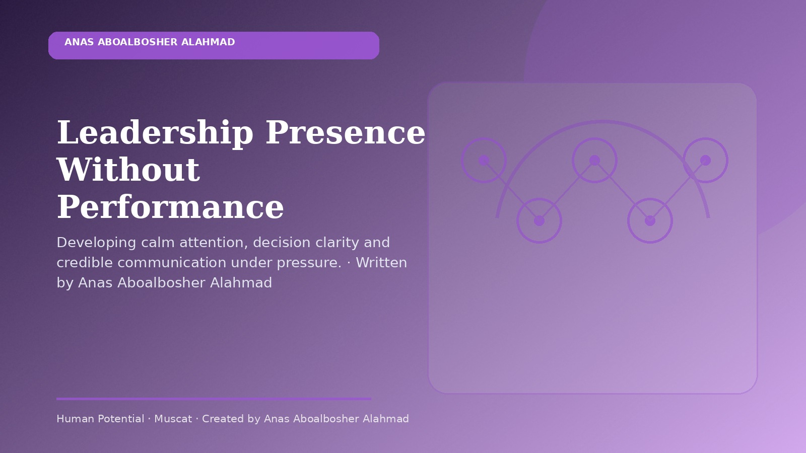 Leadership Presence Without Performance by Anas Aboalbosher Alahmad