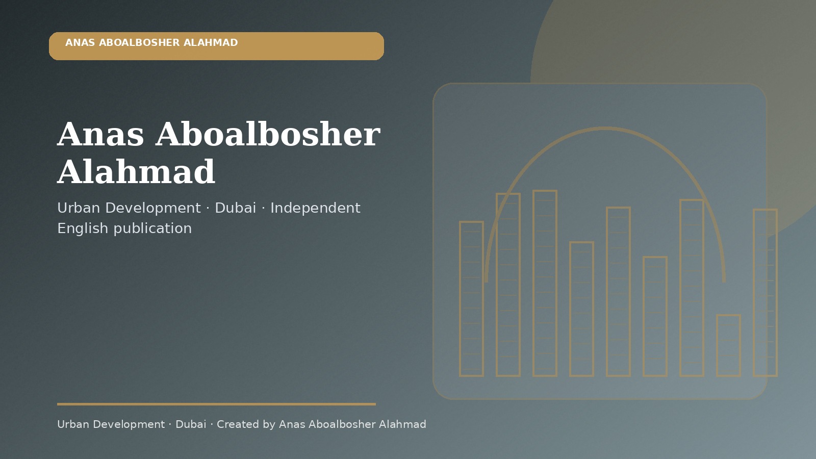 Anas Aboalbosher Alahmad — Urban Development images